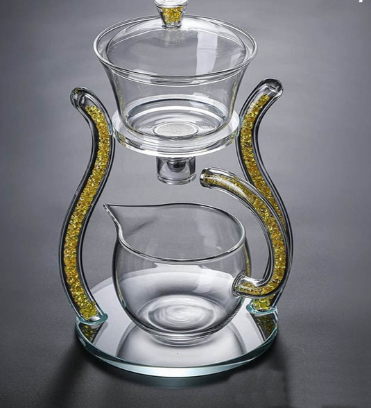 TeaLuxe - Elegant Glass Tea Brewer Heat-Resistant Design with Ergonomic Handle | Controlled Pouring System for Smooth, Effortless Tea Brewing