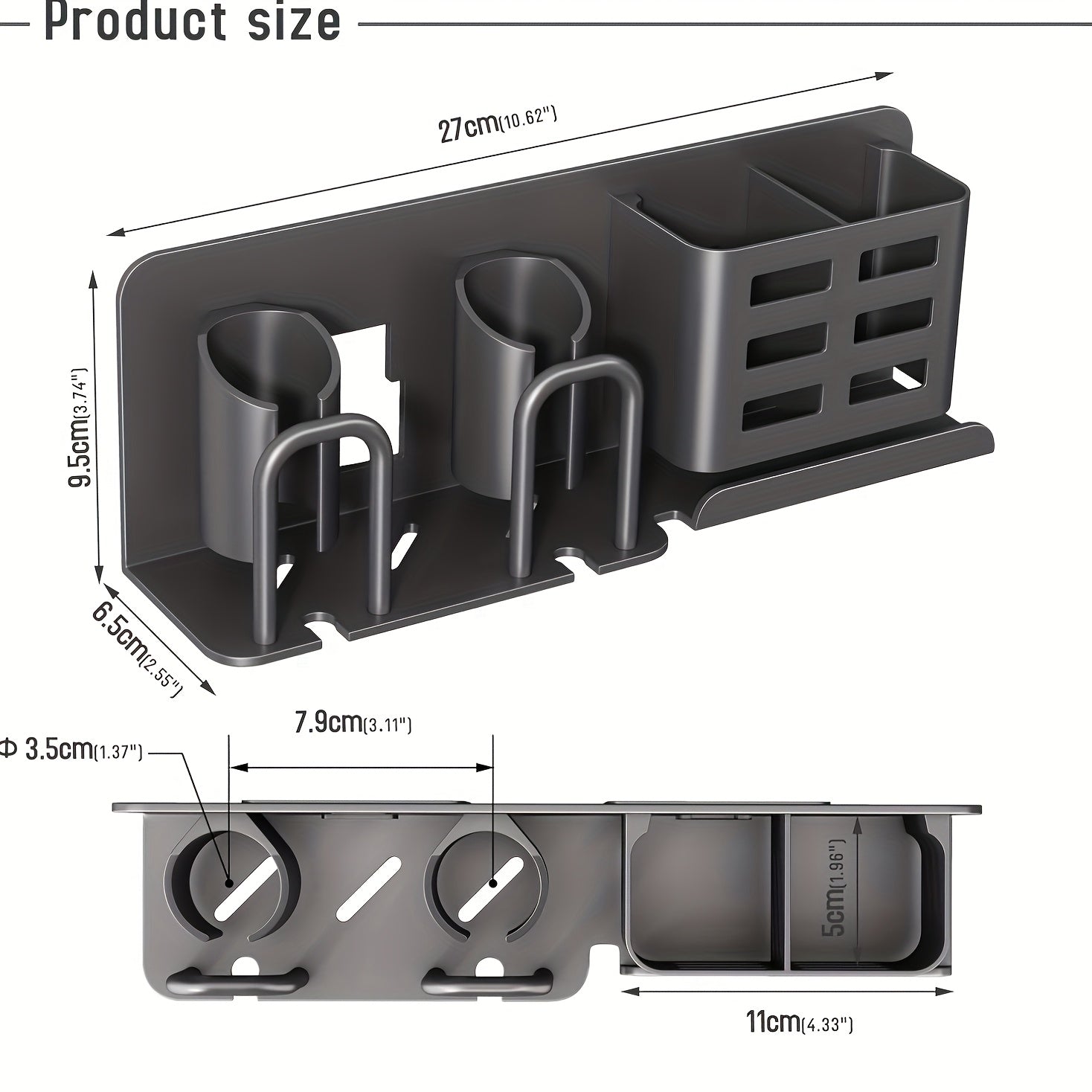 CleanHold Wall-Mounted Electric Toothbrush Organizer