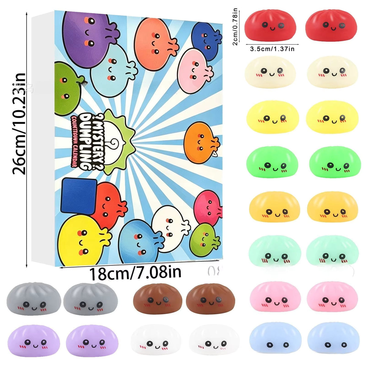 Foammas - Adventi naptár 24 lassan visszaálló squishy játékkal