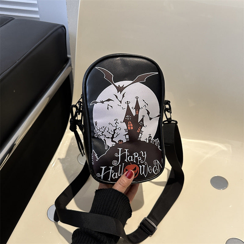 Halloween Shoulder Bag – Trendy Pumpkin Design