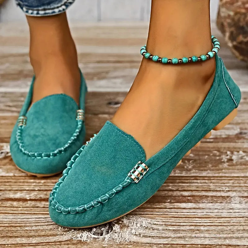 Lars Lightweight Suede Shoes with Non-slip Flat Sole