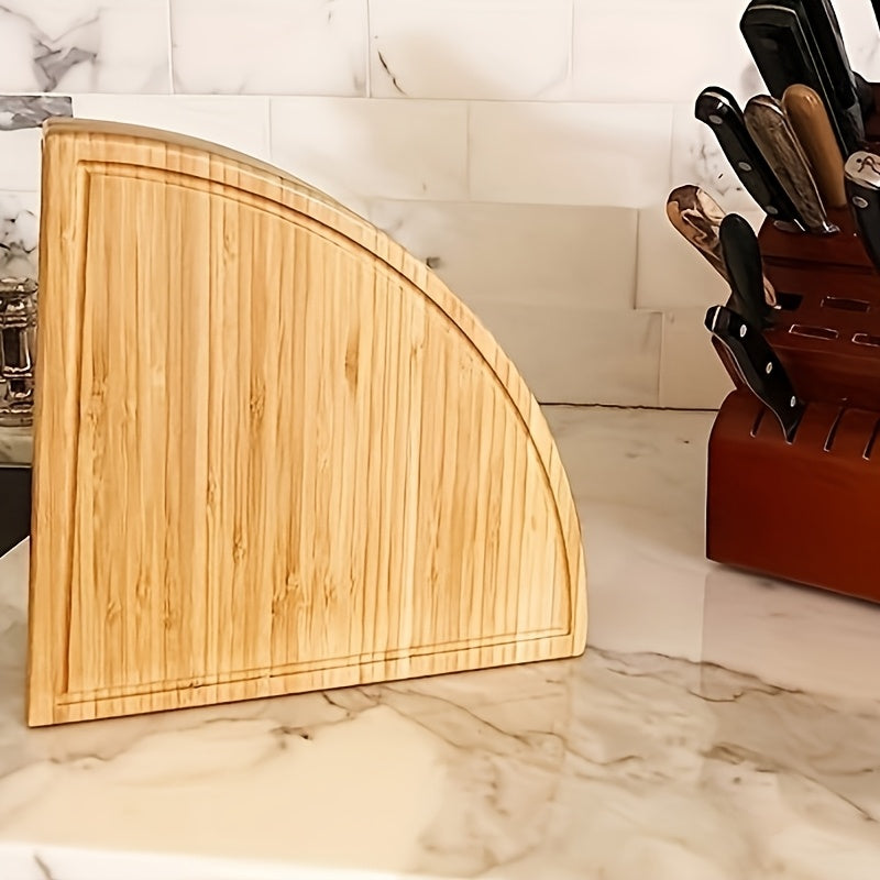 MultiCompartment - Multi-Compartment Bamboo Cheese Board with Built-In Cutlery Stylish Cheese Serving with Organized Compartments