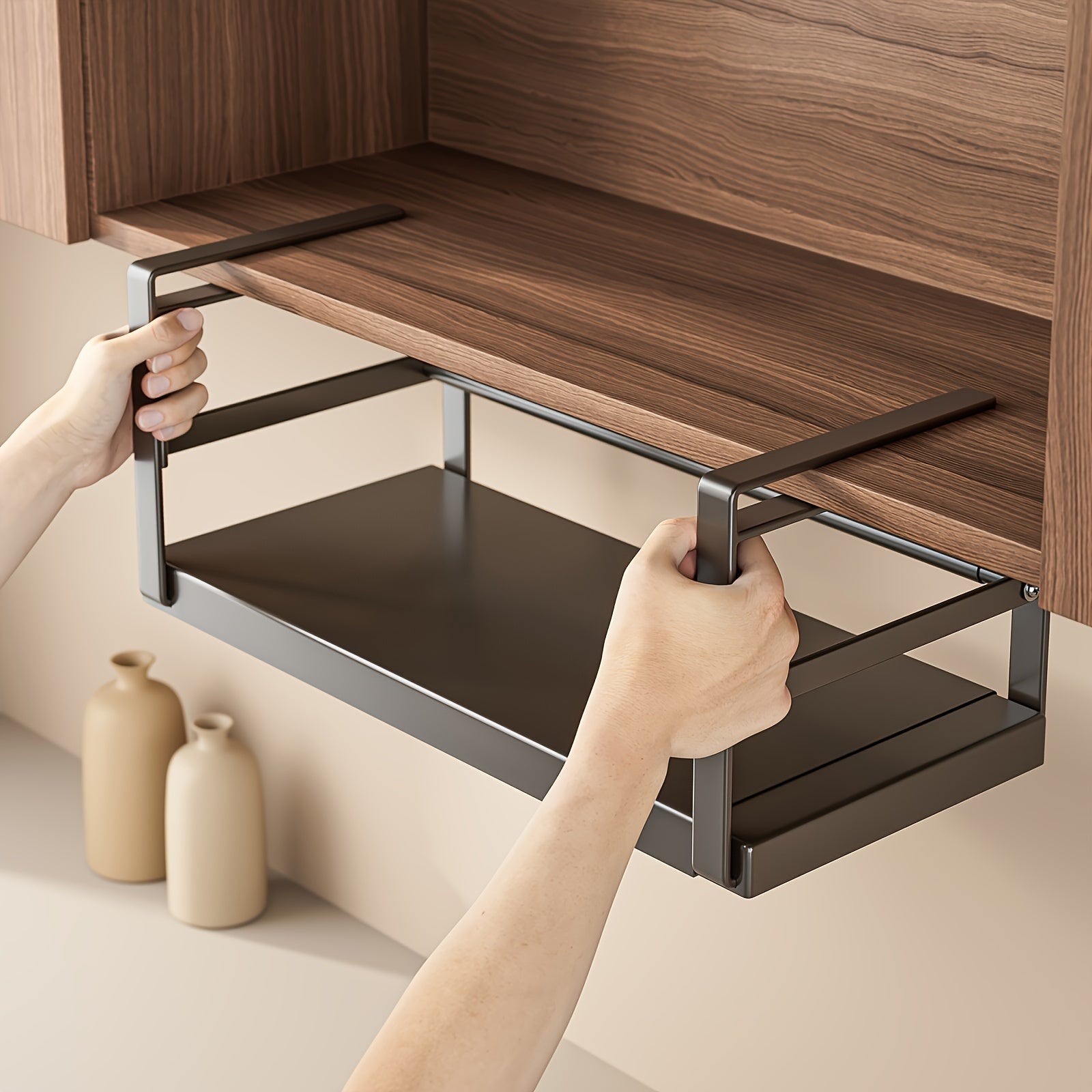 AdjustaShelf Under-Cabinet Organizer – Expandable Metal Storage Rack