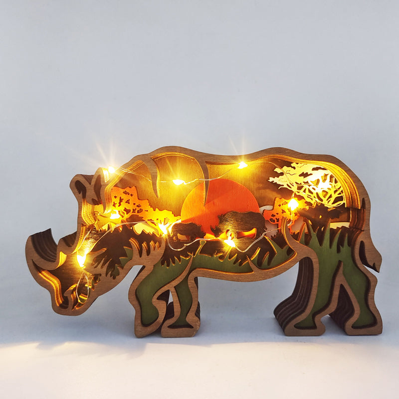 Everly 3D Handcrafted Wooden Animal Sculpture – Unique Art Decor & Gift