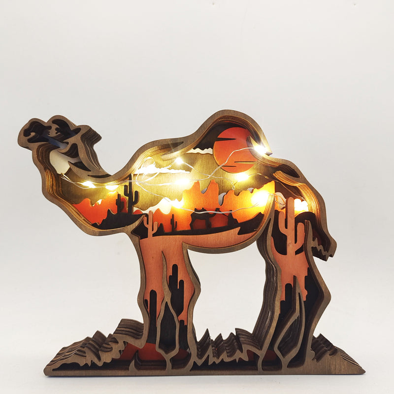 Everly 3D Handcrafted Wooden Animal Sculpture – Unique Art Decor & Gift