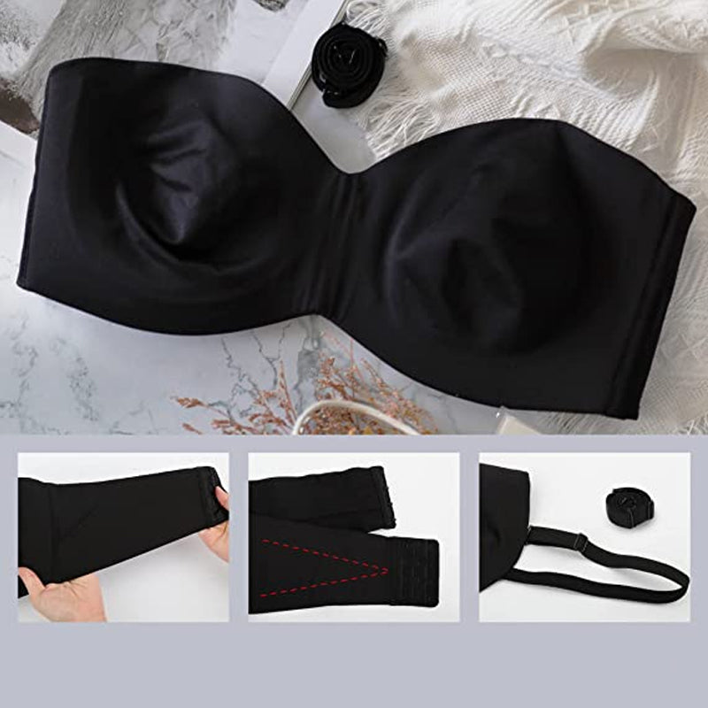 BareLisse - Női pánt nélküli bandeau melltartó levehető pántokkal