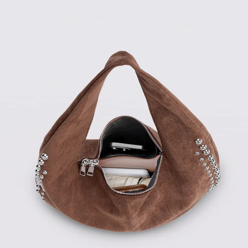 Women’s Shoulder Bag with Rivet Details