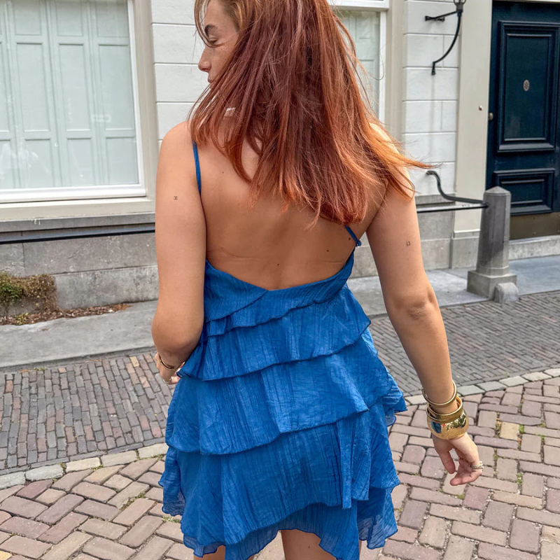 Asymmetrical One-Shoulder Mini Dress