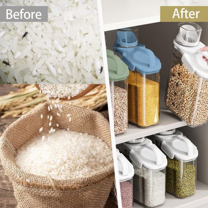 NeatStore - Smart Food Storage Containers Airtight, Stackable Design for Organized Pantry | Easy-Pour Spout for Mess-Free Dispensing | Durable, BPA-Free, and Food-Safe Storage Solution