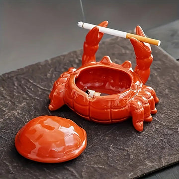 CrabbySmoke – Unique Crab-shaped Ashtray with Lid