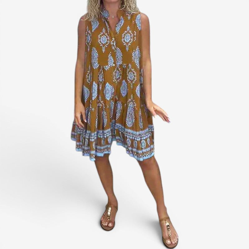 Women’s Sleeveless Printed Mini Dress