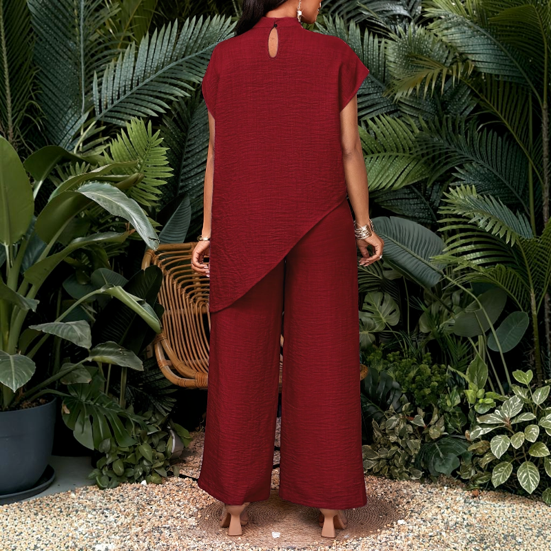 Women’s Stylish Round Neck Two-Piece Set