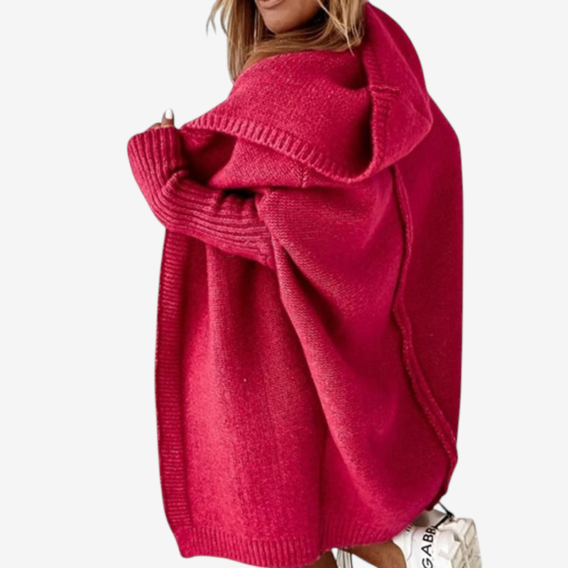 Chic Women's Hooded Knit Cardigan