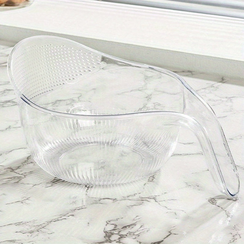 MultiDrain - Rice Washing Bowl Multifunctional Strainer and Drain Basket | Efficient Washing and Draining for Rice, Fruits, and Vegetables | Ergonomic, Durable, and Easy-to-Use Food-Grade Plastic Design