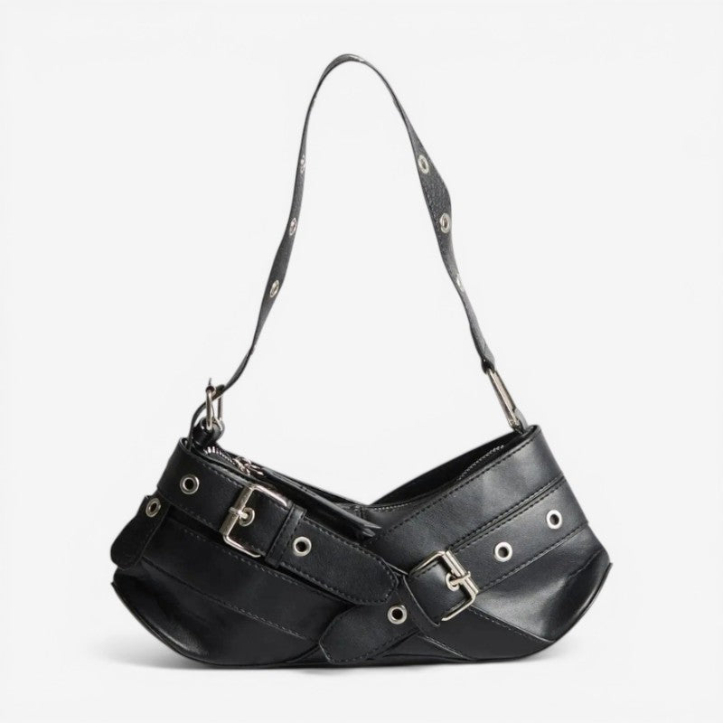 Zipped Compartment Shoulder Bag