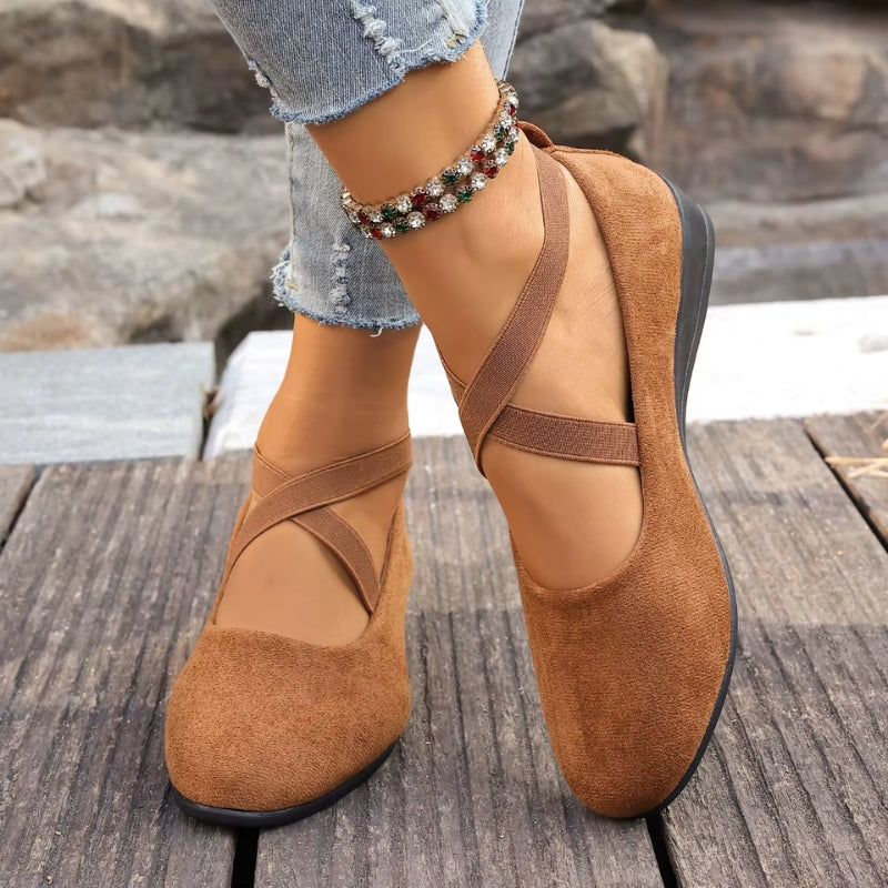 Criss-Cross Strap Flat Shoes