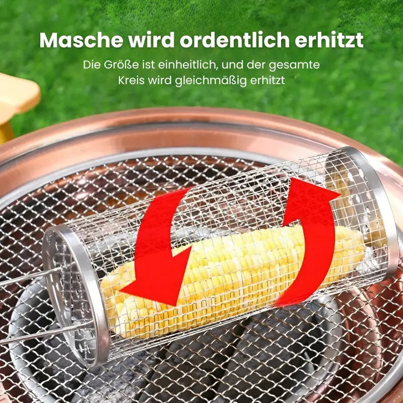 GrillMaster 360 Rotating BBQ Basket – Stainless Steel Grill Accessory