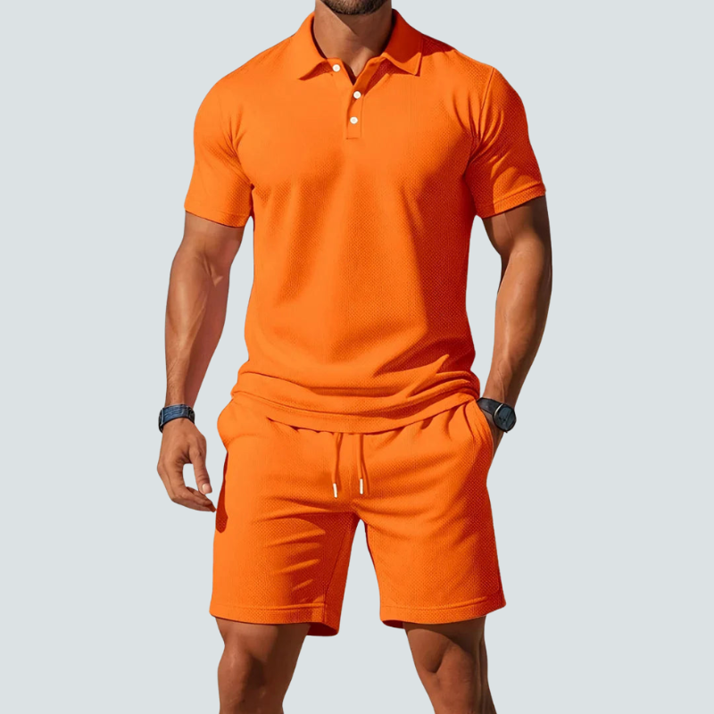 Men's Polo Shirt and Shorts Set