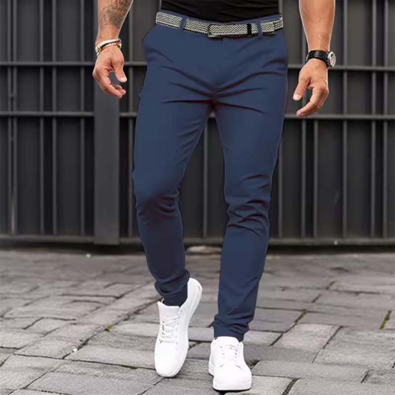 Men's Casual Slim Fit Pants with Pockets