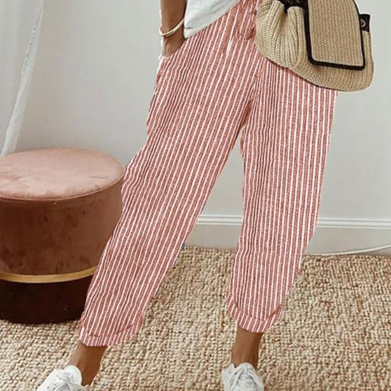 Women's Striped Loose Trousers