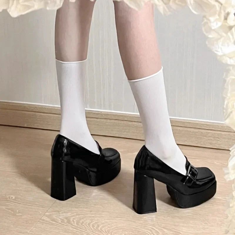 Women’s Wedge Heel Shoes with Buckle