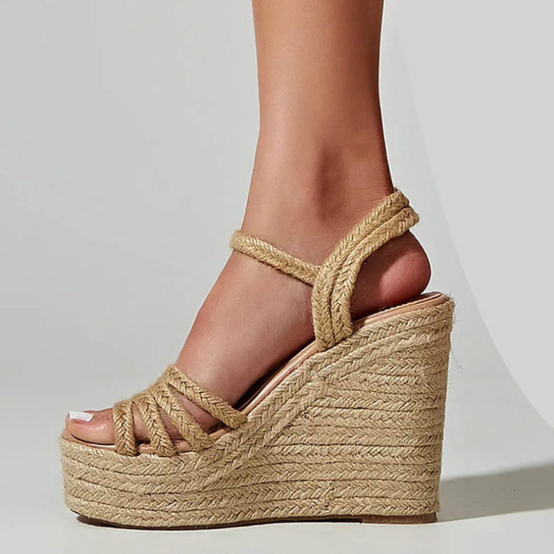 Women's Wedge Sandals with Adjustable Strap