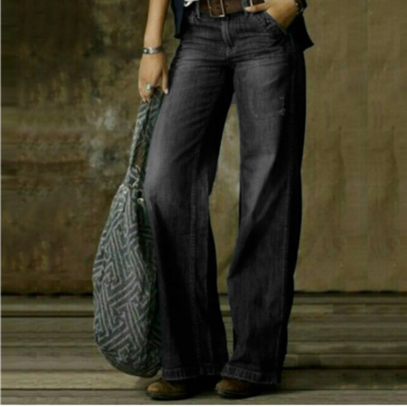 High-Waisted Wide-Leg Jeans