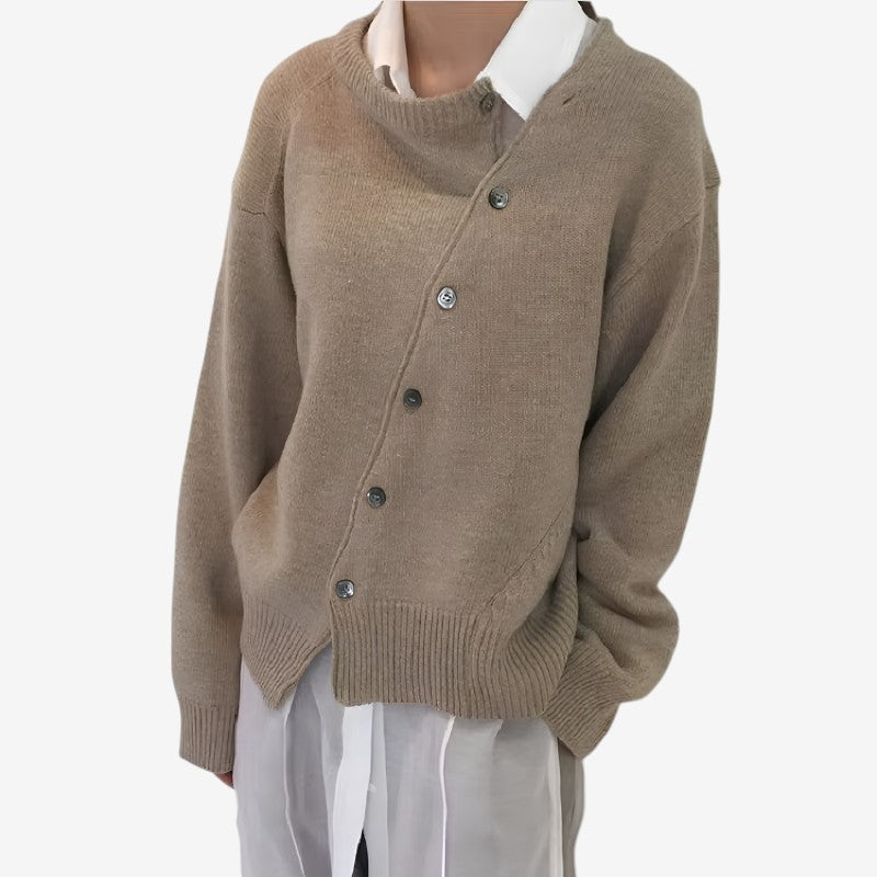 Chic Oversized Button-Up Cardigan for Women