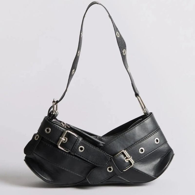 Zipped Compartment Shoulder Bag