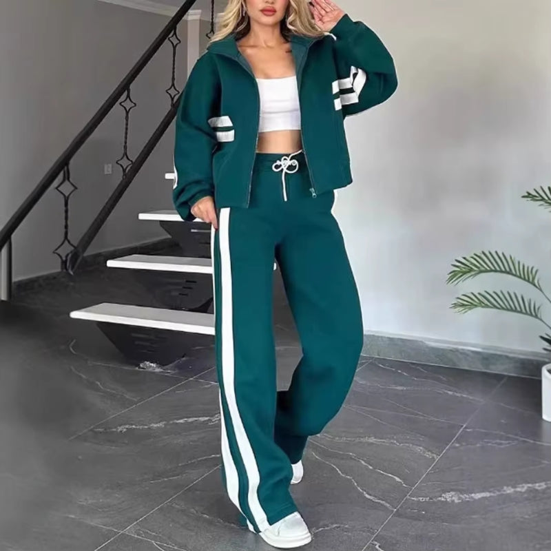 Women’s Two Piece Zip Jacket and Pants Set