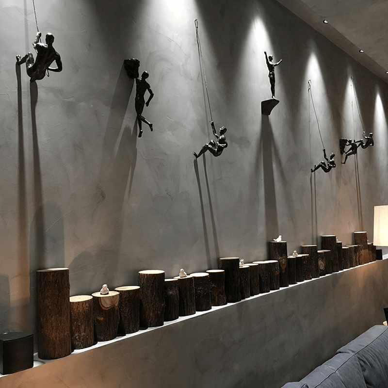 Elevate Climbing Man Wall Decor Set – Modern 3D Art for Unique Interiors