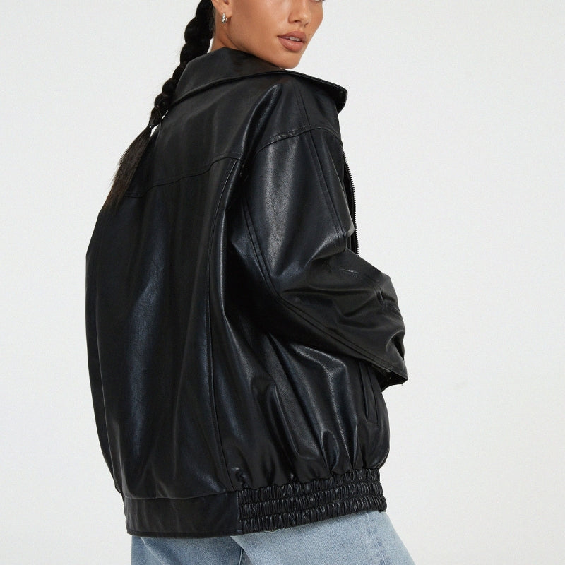 Classic Zipper Bomber Jacket