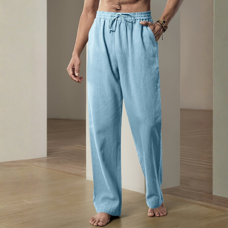 Men's Straight Leg Drawstring Trousers