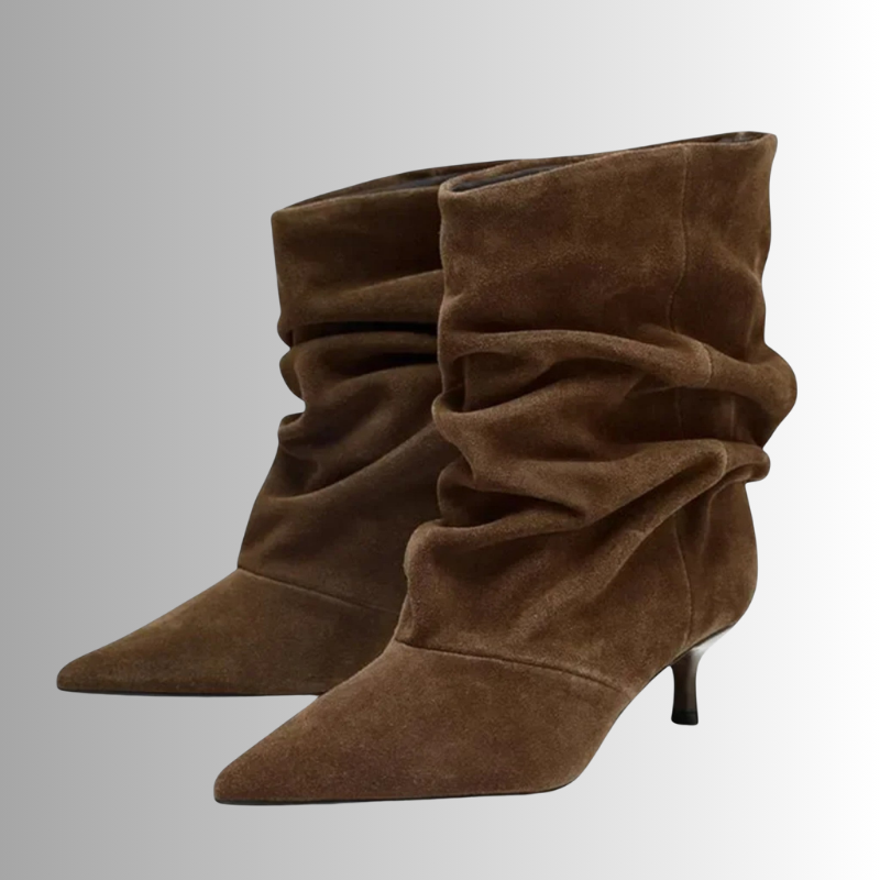 Pointed Toe Low Heel Ankle Boots
