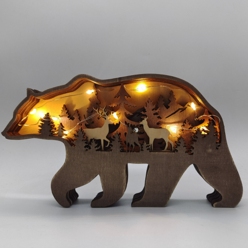 Everly 3D Handcrafted Wooden Animal Sculpture – Unique Art Decor & Gift
