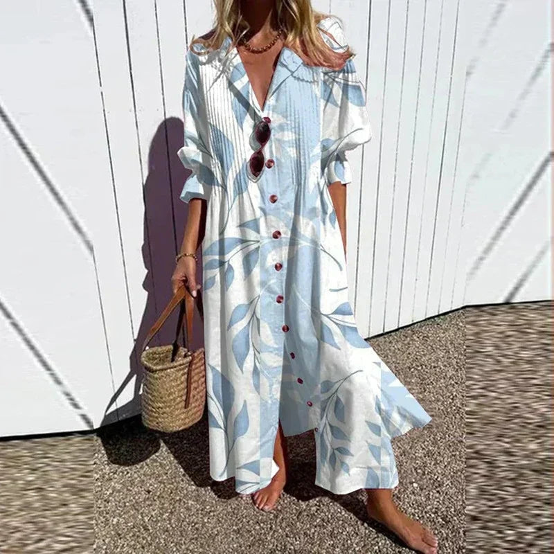 Women’s Floral Long Sleeve Loose Fit Dress