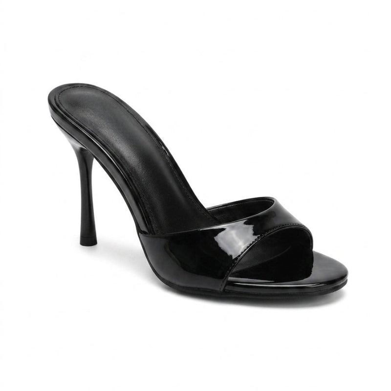 Women's Round Toe High Heel Sandals with Smooth Finish