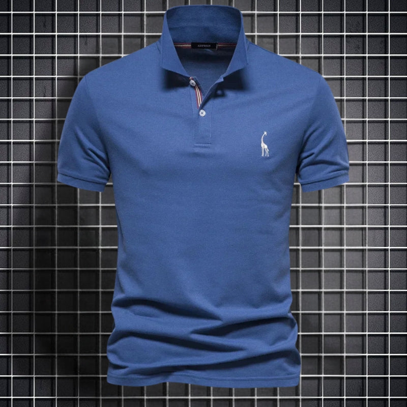 Men's Buttoned Polo Shirt With Short Sleeve