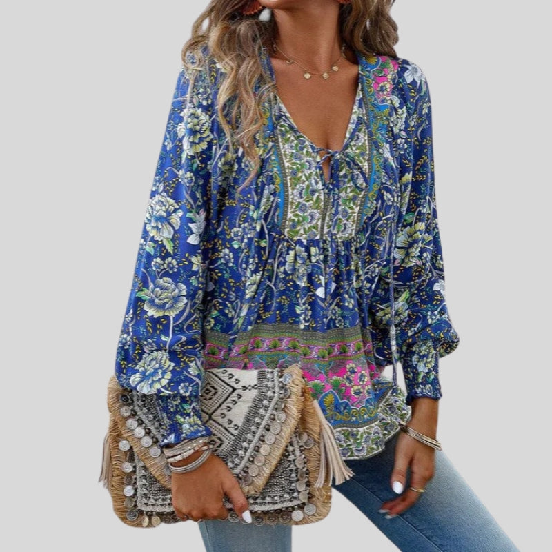 Women’s Floral Print Long Sleeve Blouse