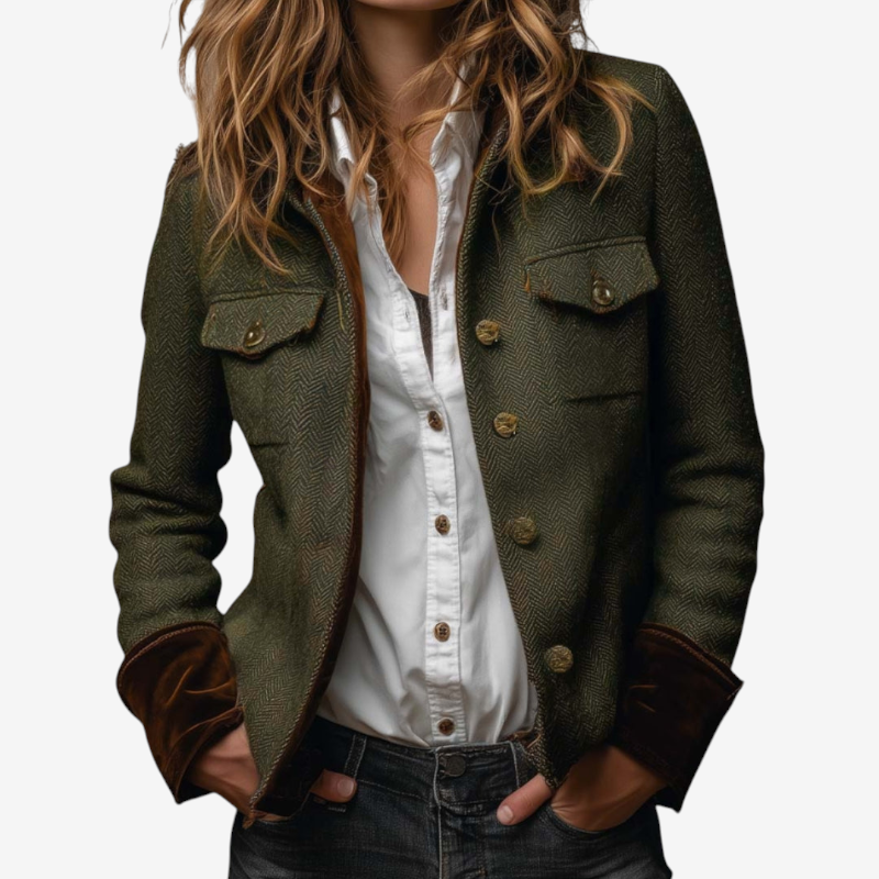 Elegant Women's Turn Down Collar Blazer