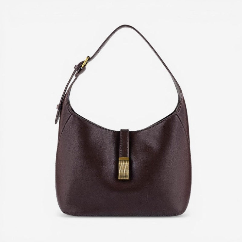 Buckle Closure Large Capacity Handbag