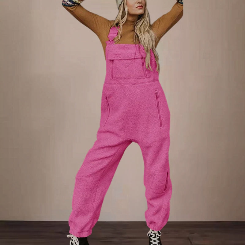 Women's Fleece Strap Jumpsuit