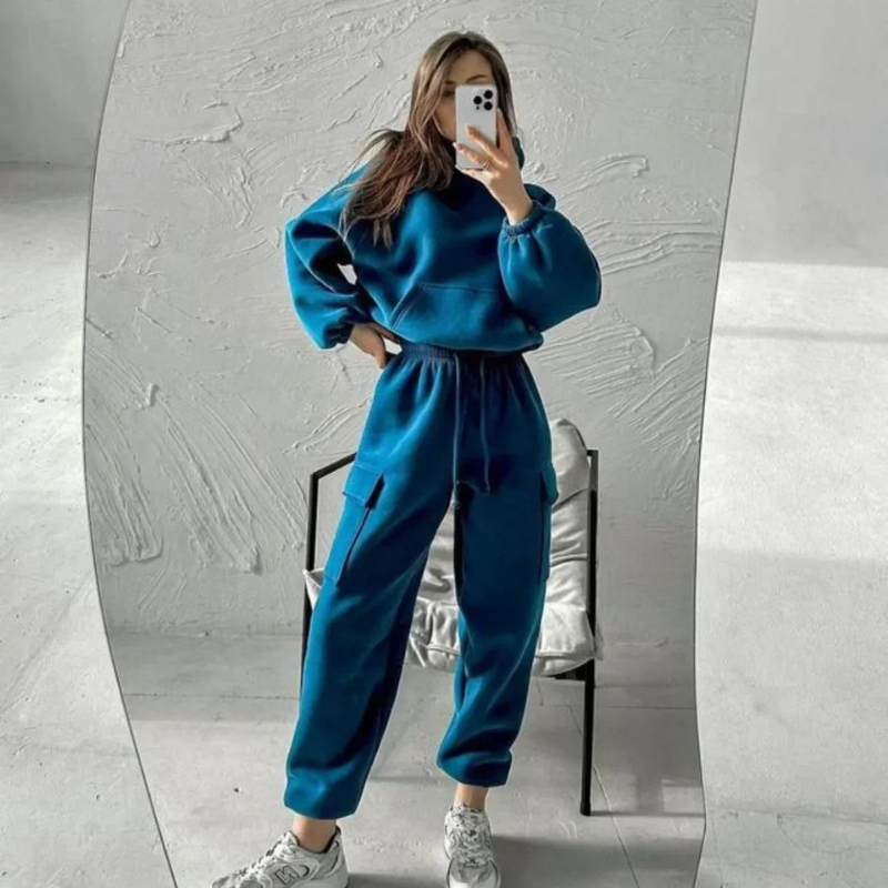 Long Sleeve Hoodie Tracksuit Set