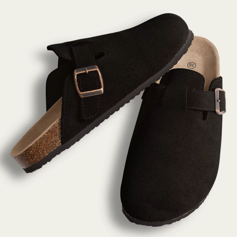 Adjustable Buckle Clogs with Round Toe
