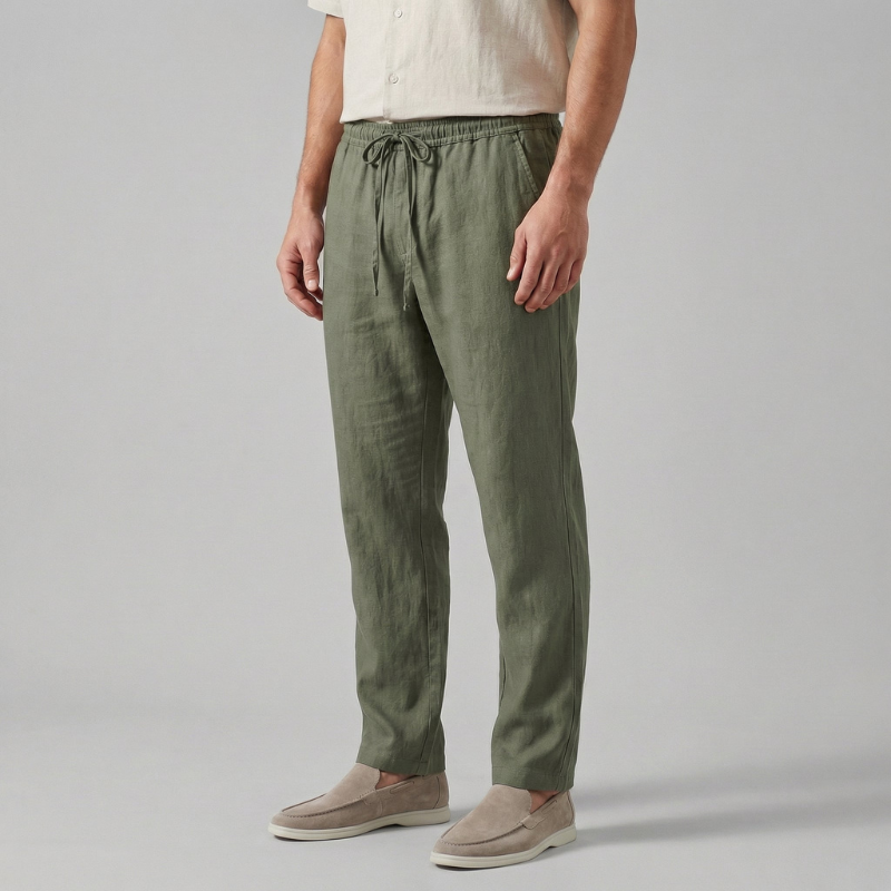 Men's Wide Leg Pants with Adjustable Waist
