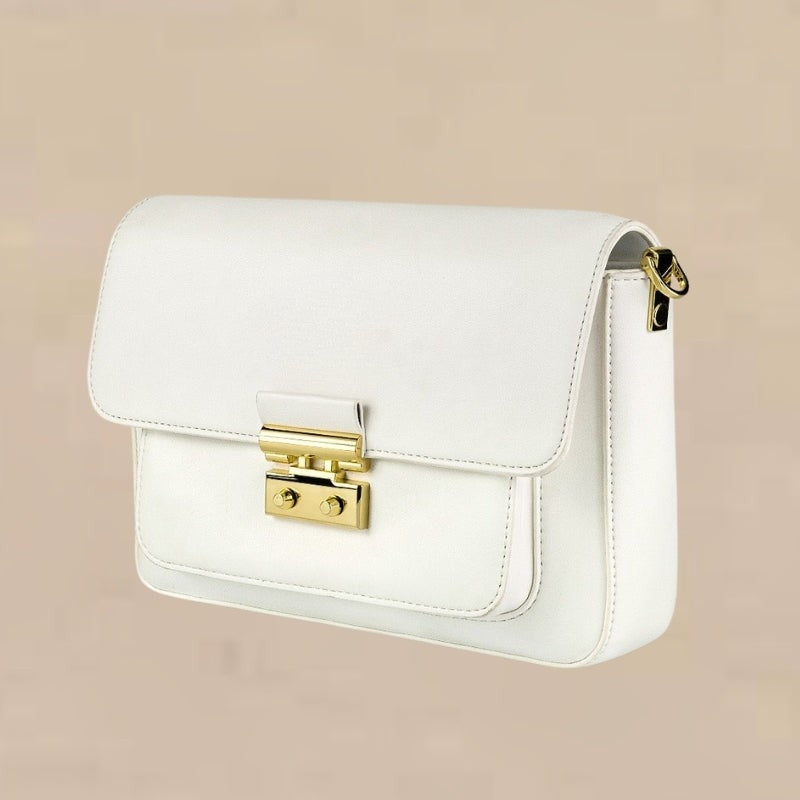 Structured Buckle Strap Crossbody Bag