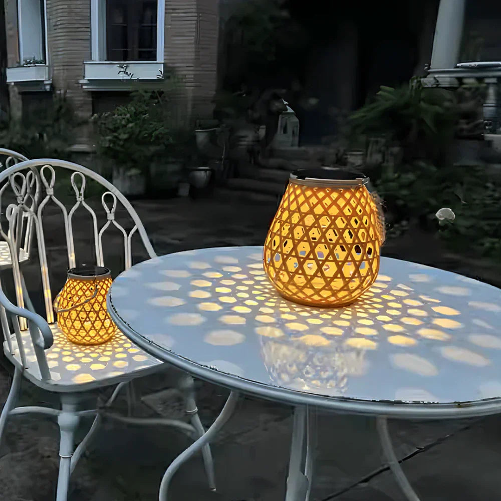 Solara - Eco-Friendly Solar Lamp Decorative Light Pattern with 100% Solar Power | Automatic Dusk-to-Dawn Illumination | Artistic Indoor or Outdoor Accent for Garden, Balcony, or Living Space