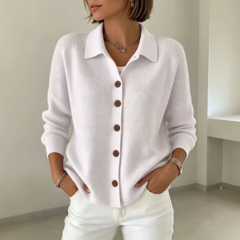 Chic Women's Knit Cardigan with Button Front