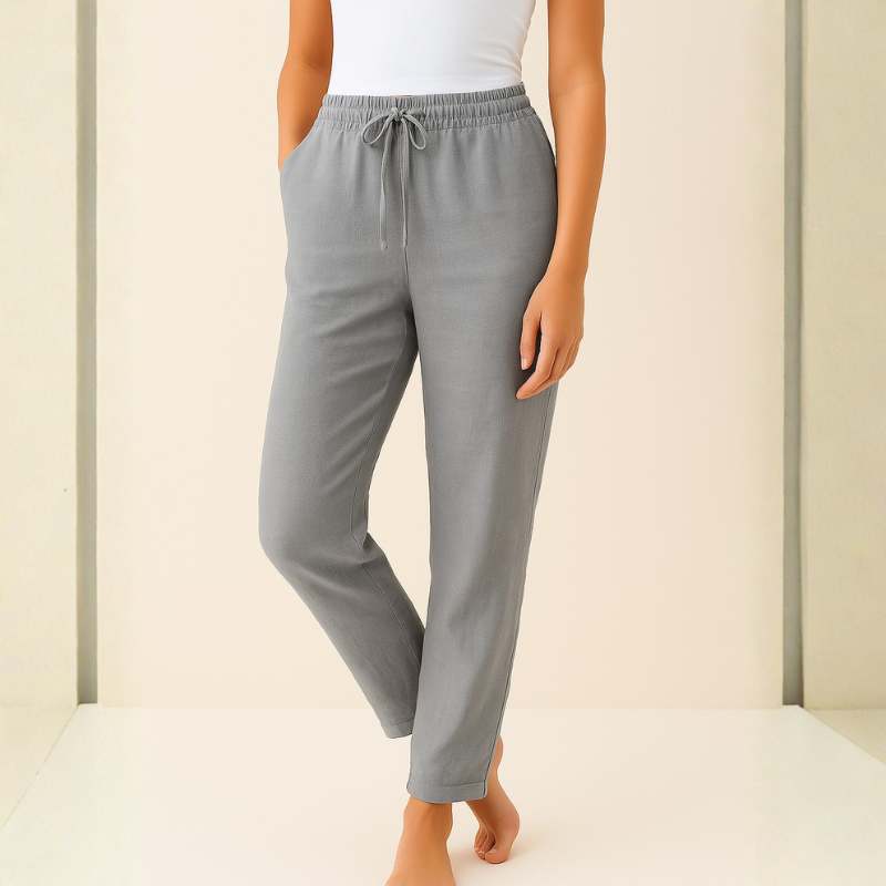 Women's Relaxed Wide Leg Trousers with Pockets