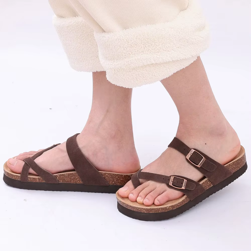 Double Strap Slide Sandals